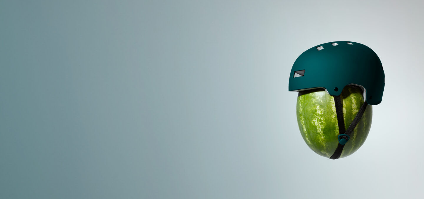 Wassermelone mit Helm 2