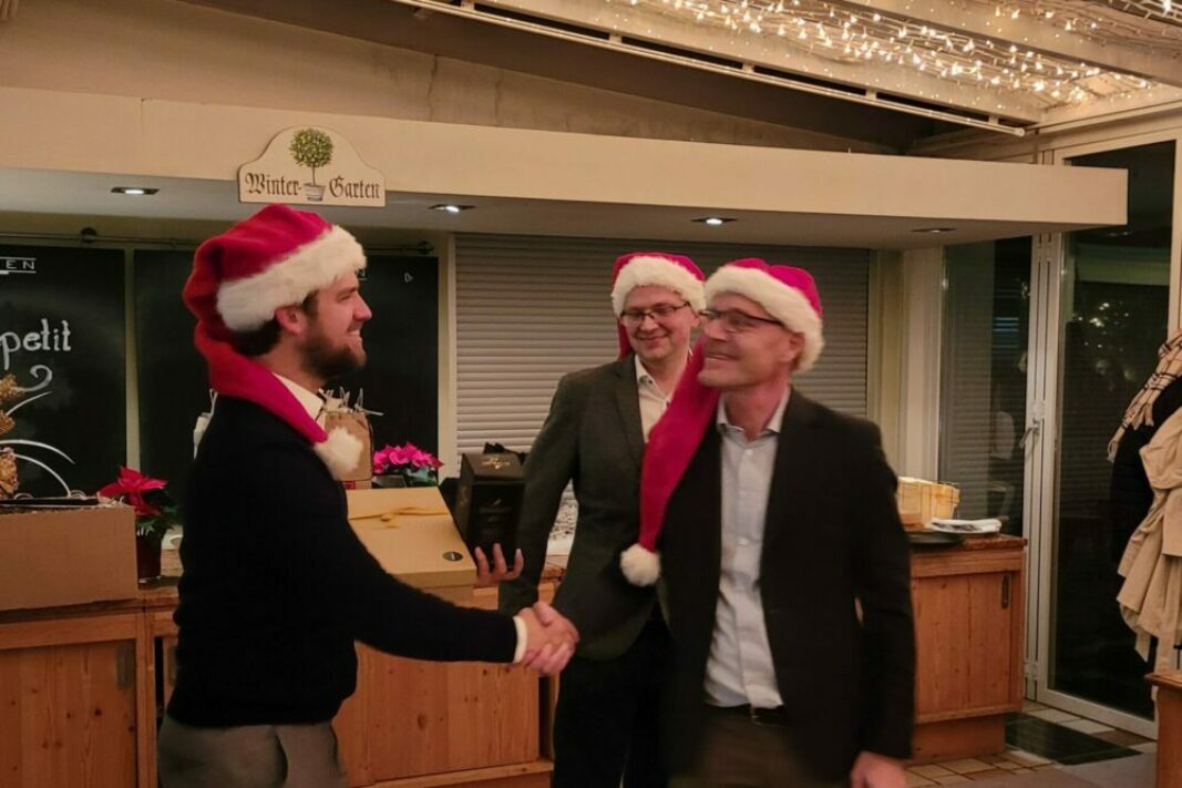 Weihnachtsfeier Markus und Günther